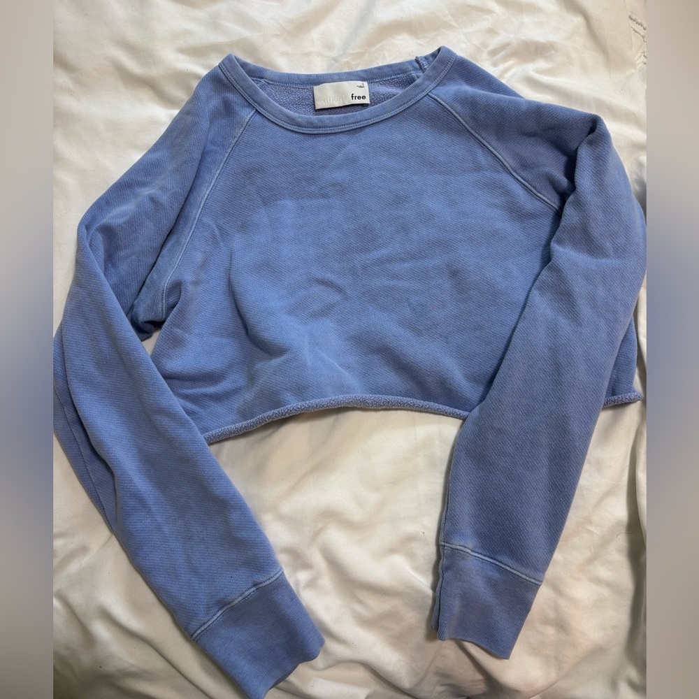 Wilfred Blue Cropped Sweatshirt